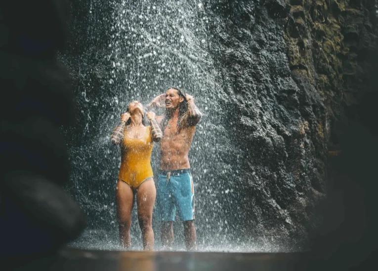 The majestic waterfalls of The Islands of Tahiti © Overpeek Studio