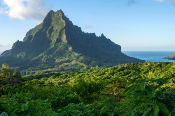 View of Mount Rotui in Moorea